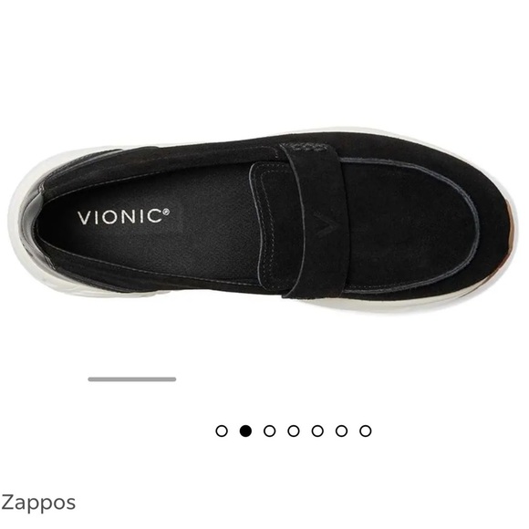 Vionic 23Walk Black Leather Orthotic Walking Arch Support Comfort Loafer NWOT - Picture 8 of 16